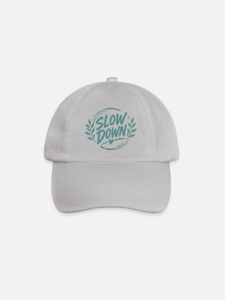 Slow Down Yoga Achtsamkeit und Ruhe - Baseballkappe - Grau