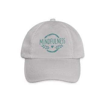 Mindfulness Achtsamkeit Selbstliebe Herzsymbol - Baseballkappe - Grau - Vorne
