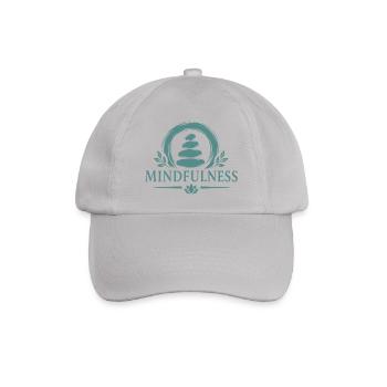Mindfulness Achtsamkeit Zen Steine Meditation - Baseballkappe - Grau - Vorne
