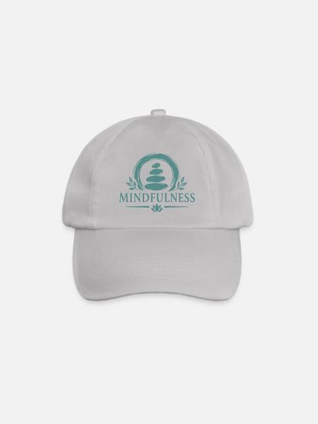 Mindfulness Achtsamkeit Zen Steine Meditation - Baseballkappe - Grau