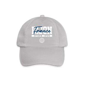 Dijon Frankreich Koordinaten Reise Souvenir - Baseballkappe - Grau - Vorne