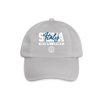 Siena Italien Koordinaten Reise Souvenir - Baseballkappe - Grau - Vorne