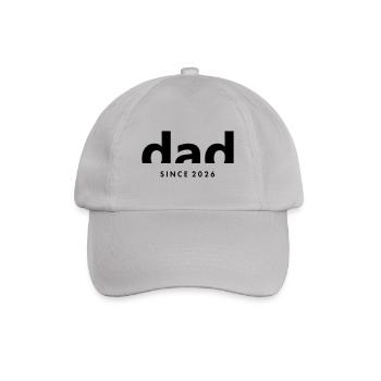 Dad 26 Vater Baby Papa 2026 Vatertagsgeschenk - Baseballkappe - Grau - Vorne