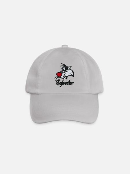 Looney Tunes Stickdesign Sylvester - Baseballkappe - Grau