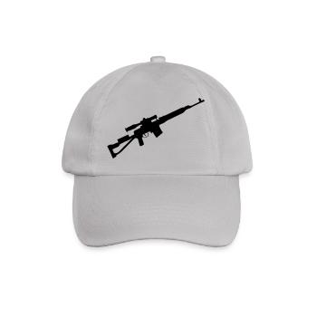 Scharfschütze Sniper Gewehr - Baseballkappe - Grau - Vorne