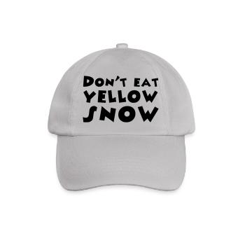 Don't eat yellow snow - Baseballkappe - Grau - Vorne
