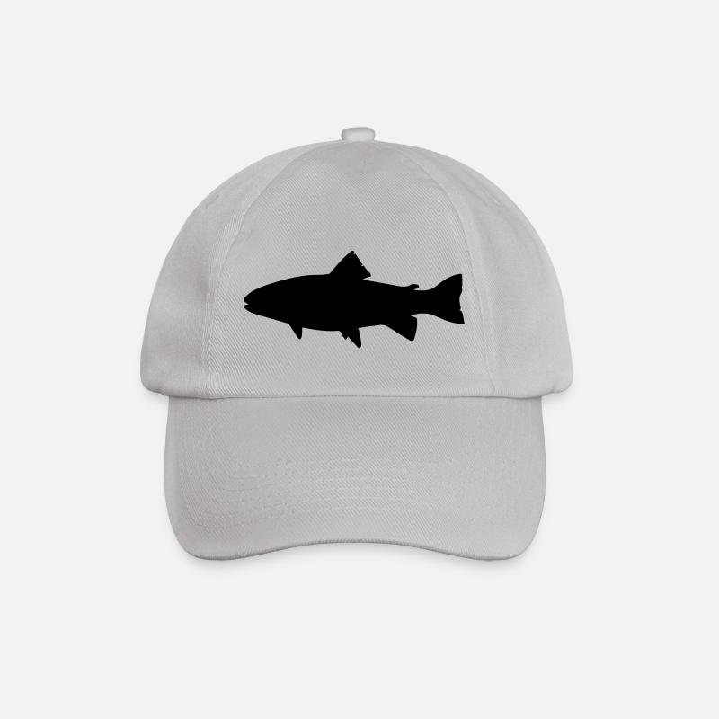 fish - Baseball Cap - grey