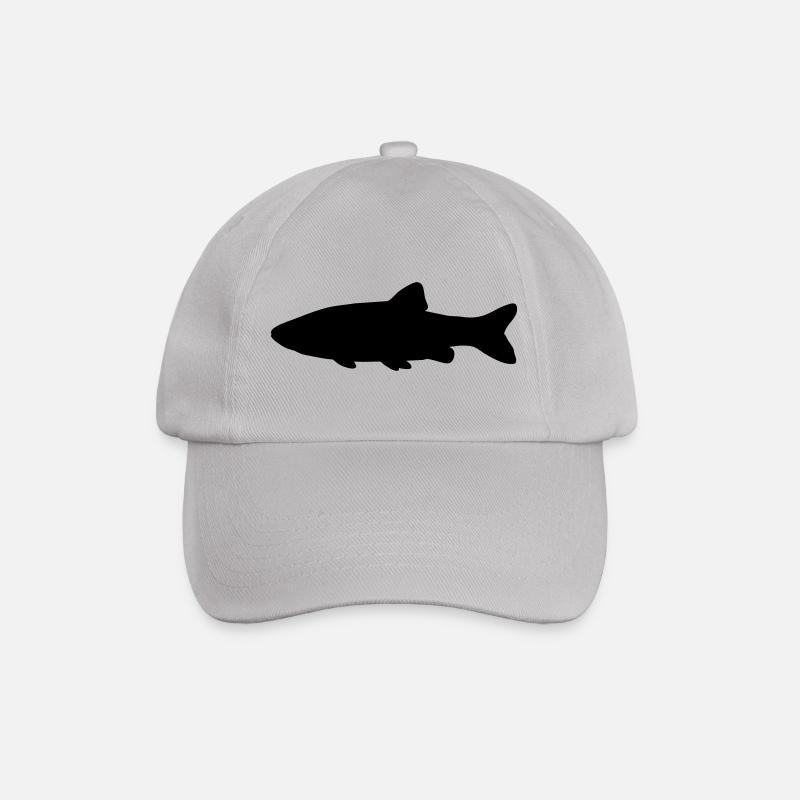 Fish silhouette chub - Baseball Cap - grey