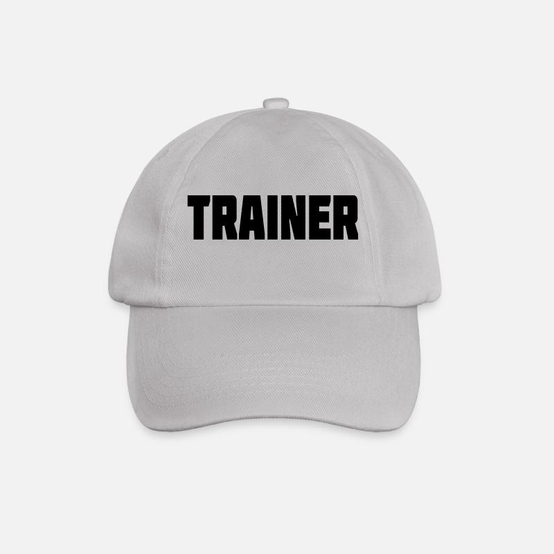 TRAINER Geschenk für Sportlehrer und Trainer - Baseballkappe - Grau
