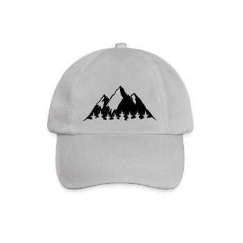mountains_001 - Baseballkappe - Grau - Vorne