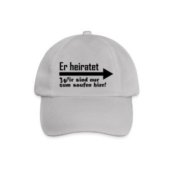 er heiratet - Baseballkappe - Grau - Vorne