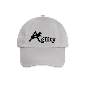 agility dog sports dog - Baseball Cap - grey - Front