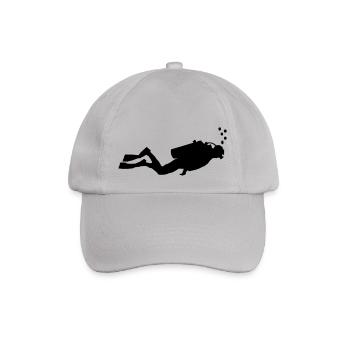 Taucher Diver Tauchen Sport Wasser Hobby - Baseballkappe - Grau - Vorne