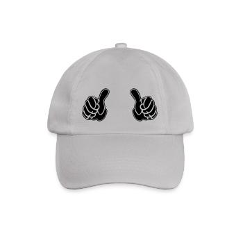 pair of pointing hands - Baseball Cap - grey - Front
