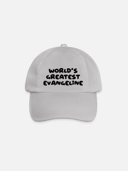 worlds greatest evangeline name - Baseball Cap - grey