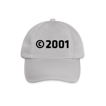 Copyright 2001 - Baseball Cap - grey - Front