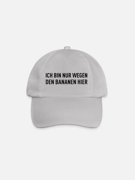 Ich Bin Nur Wegen Den Bananen Hier - Marathon - Baseballkappe - Grau
