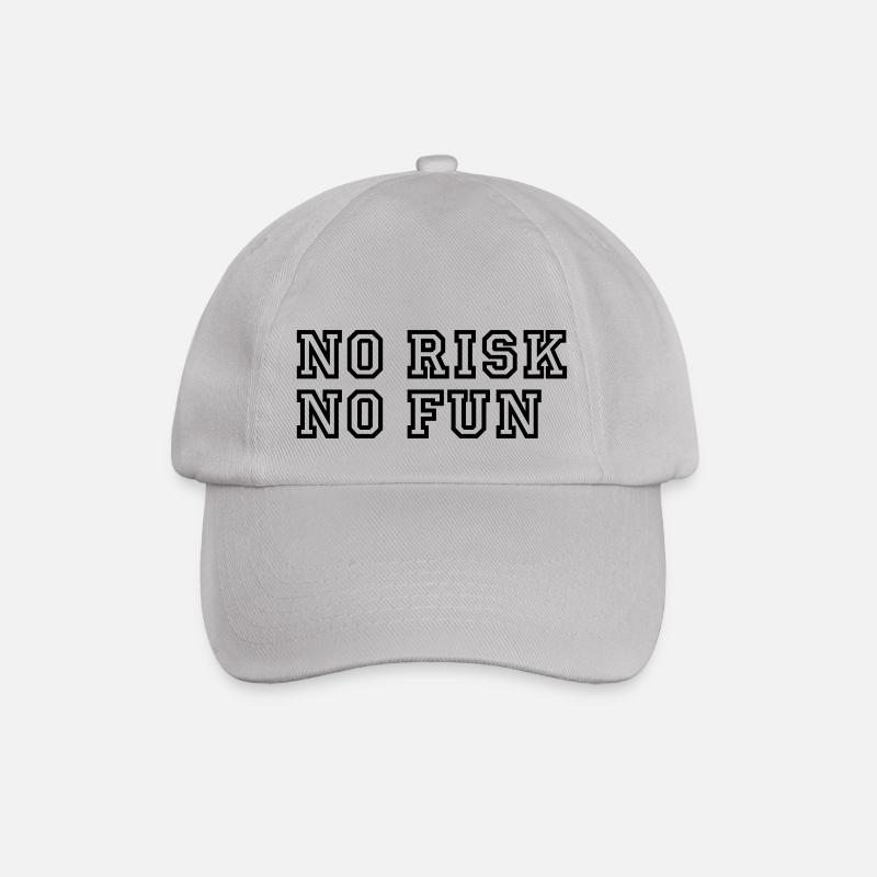 No Risk No Fun / Quote / Funny / Humor / Citation - Baseballkappe - Grau