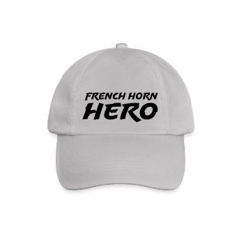 French horn hero - Baseball Cap - grey - Front