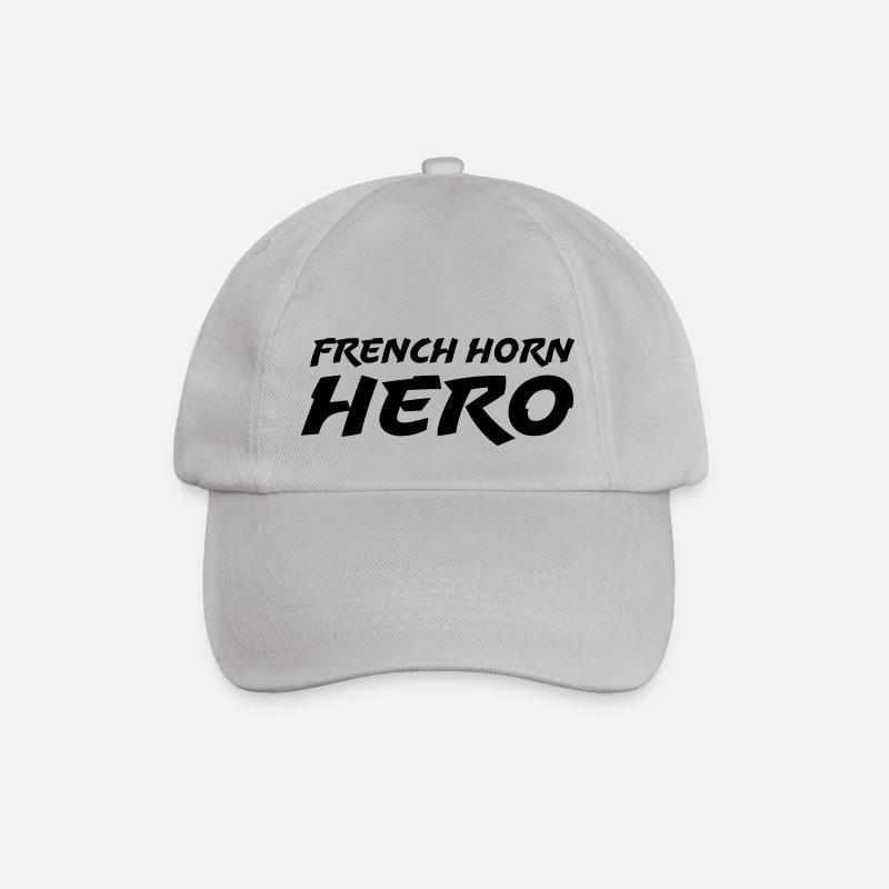 French horn hero - Baseball Cap - grey