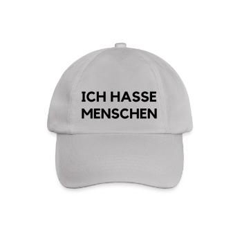 ich hasse menschen - Baseballkappe - Grau - Vorne