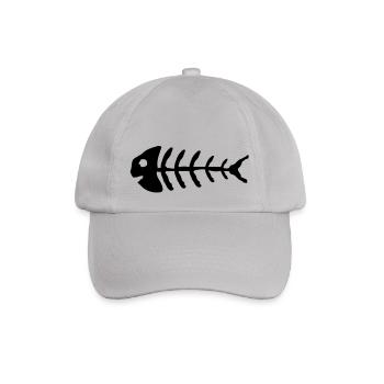 fish_bones_wo1 - Baseball Cap - grey - Front