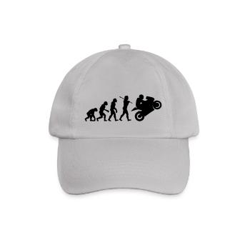 motorcycle evolution - Baseball Cap - grey - Front