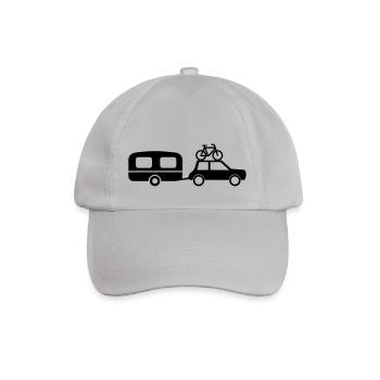 Auto Wohnwagen - Baseballkappe - Grau - Vorne