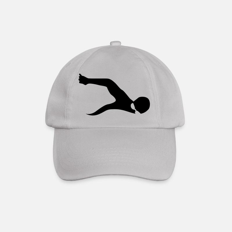 Schwimmen - Baseballkappe - Grau