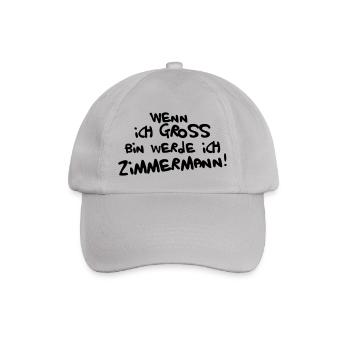 Ich werde Zimmermann - Baseballkappe - Grau - Vorne