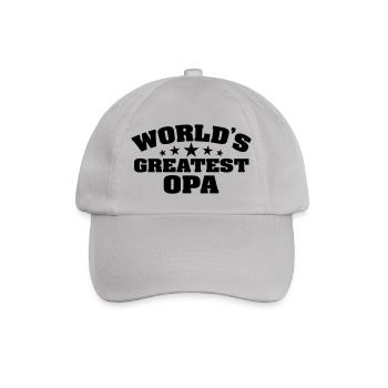 Worlds Greatest Opa Bester Opa der Welt - Baseballkappe - Grau - Vorne