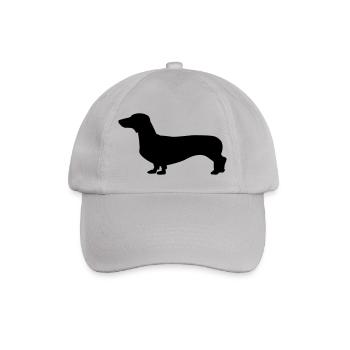 Hund - Dackel - Baseballkappe - Grau - Vorne