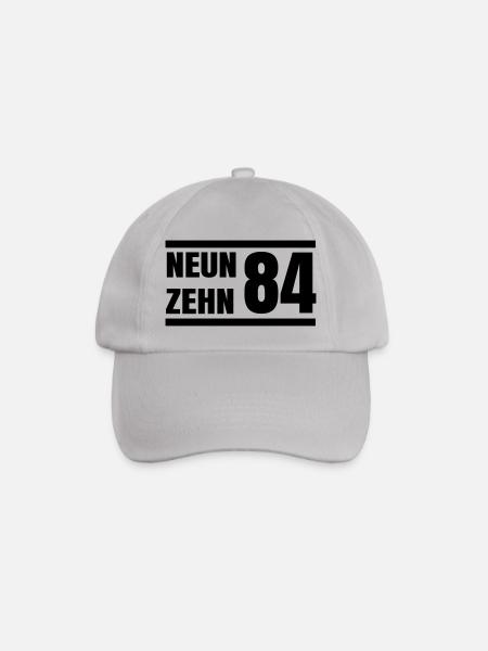 Neunzehn84 / 1984 / Jahrgang - Baseballkappe - Grau