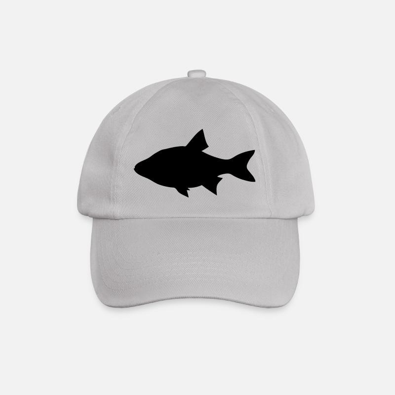Rotfeder - Fisch - Fish - Baseballkappe - Grau