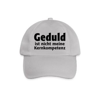 Geduld ist nicht meine Kernkompetenz Ausdauer - Baseballkappe - Grau - Vorne