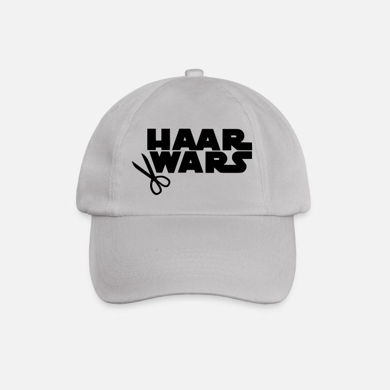 Haar Wars Friseurin Friseur Schere Lustiger Spruch - Baseballkappe - Grau