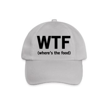 WTF Where's the Food - Baseball Cap - grey - Front