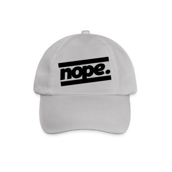 nope design - Baseballkappe - Grau - Vorne