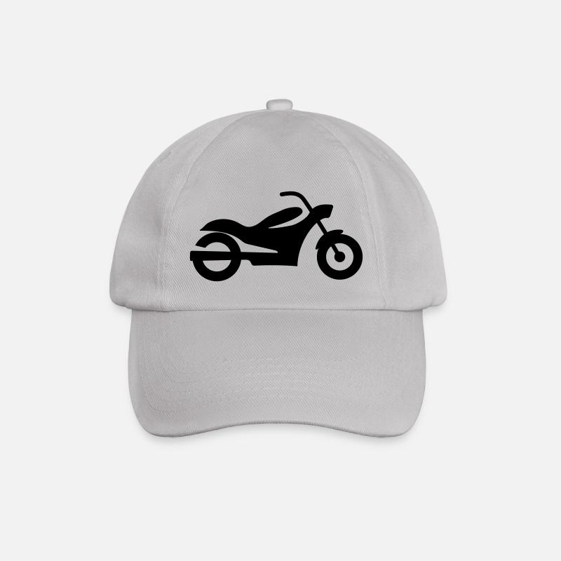 motorcycle - Baseball Cap - grey
