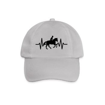 Reiten Herzschlag - Baseballkappe - Grau - Vorne