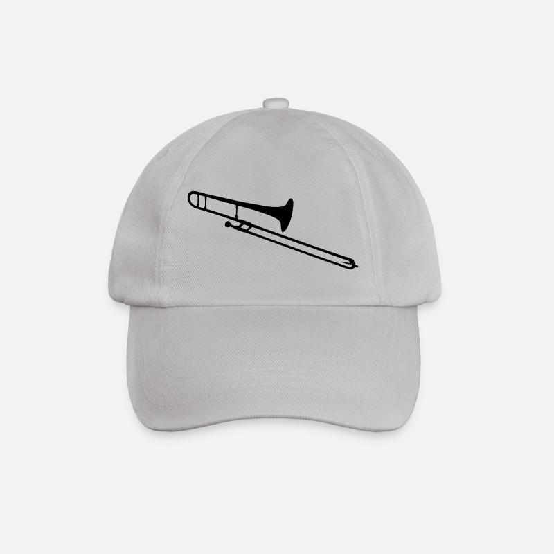 trombone - Baseball Cap - grey