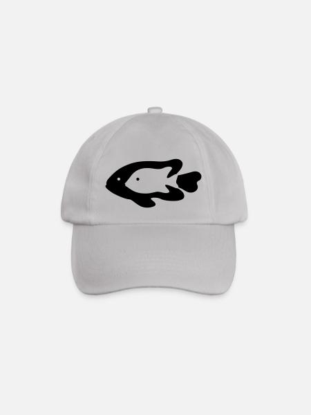 Fischen - Baseballkappe - Grau
