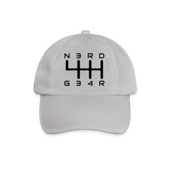N3RD G34R Logo - Baseballkappe - Grau - Vorne