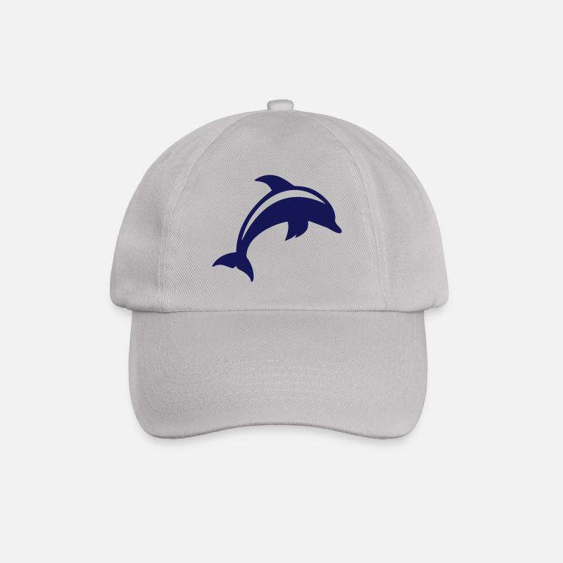 dolphin - Baseball Cap - grey