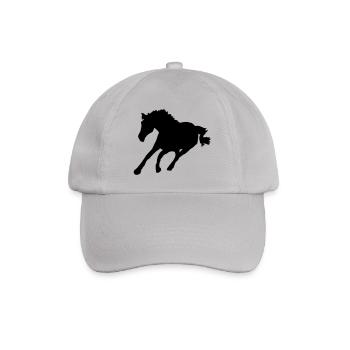 pferd - Baseballkappe - Grau - Vorne