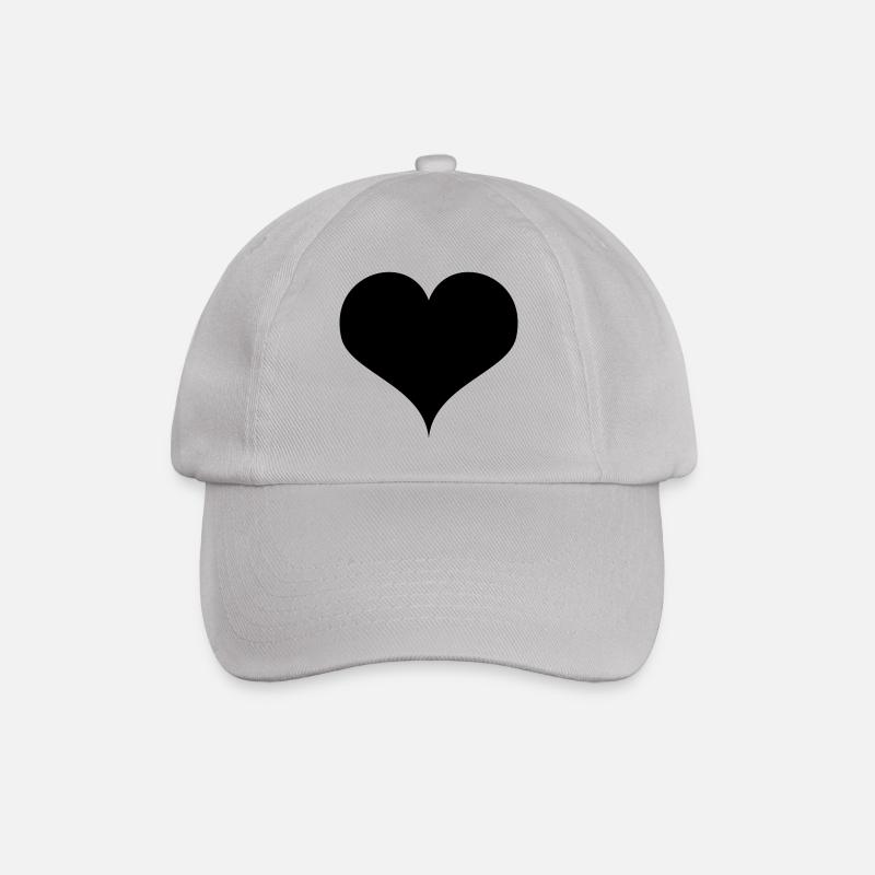 Herz - Baseballkappe - Grau
