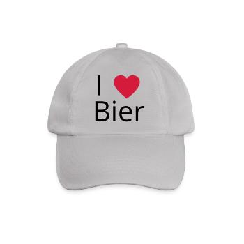 Ich liebe Bier Gechenkidee - Baseballkappe - Grau - Vorne