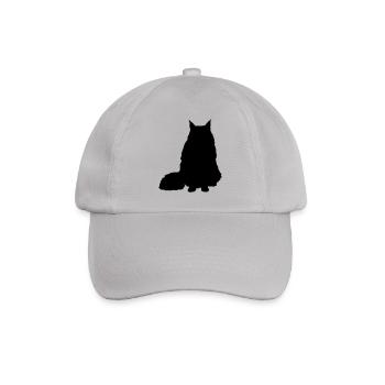 Vektor Katze Silhouette - Baseballkappe - Grau - Vorne