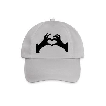 Hände Herz liebe treue Geschenk Partner Zusammen - Baseballkappe - Grau - Vorne