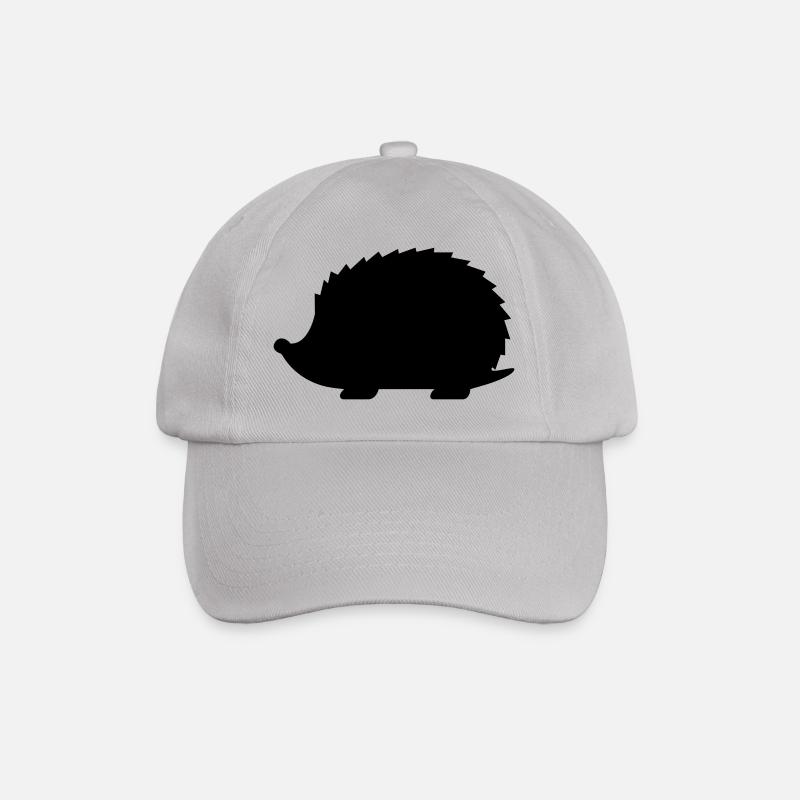 Hedgehog silhouette idea gift animal small - Baseball Cap - grey